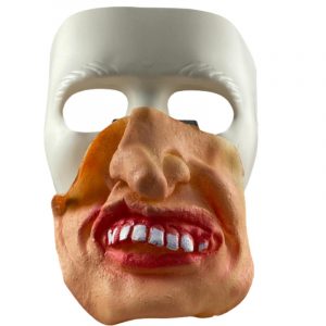 Máscara de Goma Media Cara Diseño Nariz Torcida