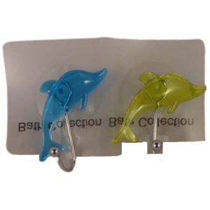 Perchero Individual Con Ventosa Diseño Delfin 8.5cm